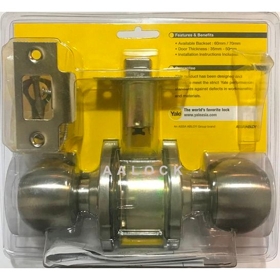 Khoá tay nắm tròn Yale VCA5242 US32D cho cửa WC- khóa nắm tròn cao cấp của Mỹ- NPP AALock