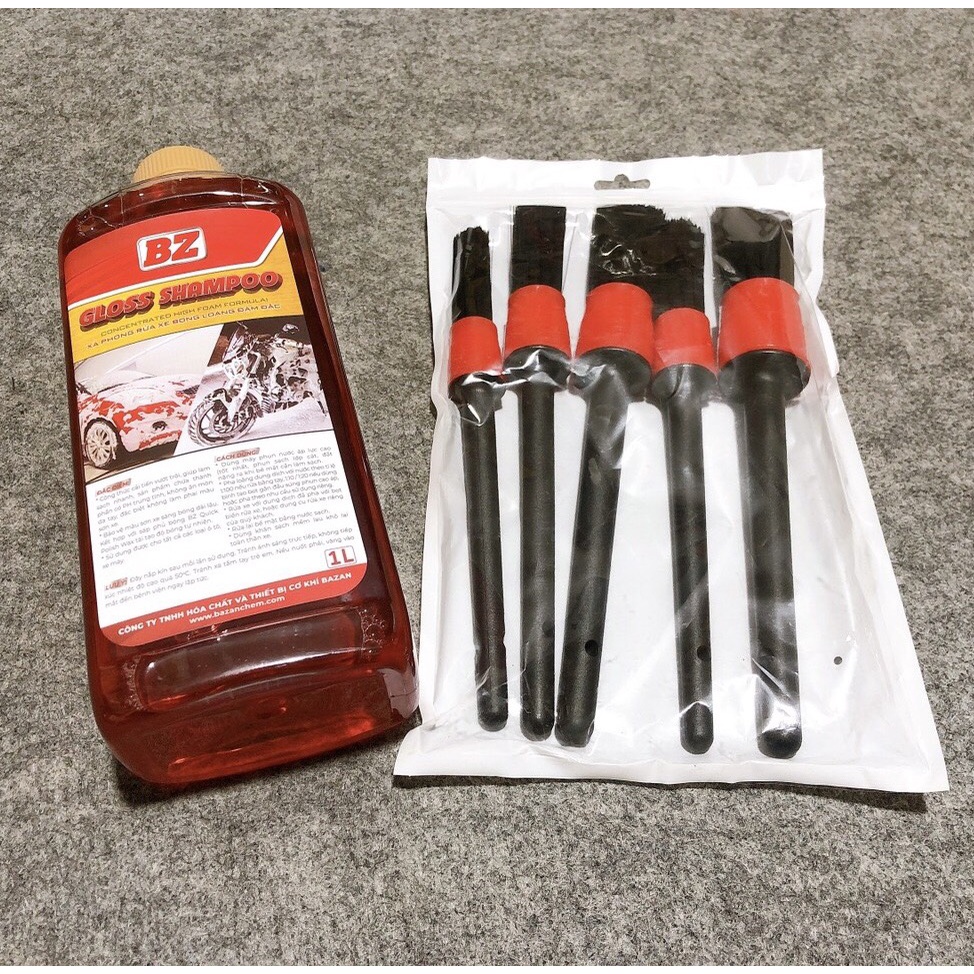 Xà bông BZ nước rửa xe Gloss Shampoo thế hệ mới siêu bọt rửa cực sạch Kèm Cọ Rửa 5 Món Chi Tiết