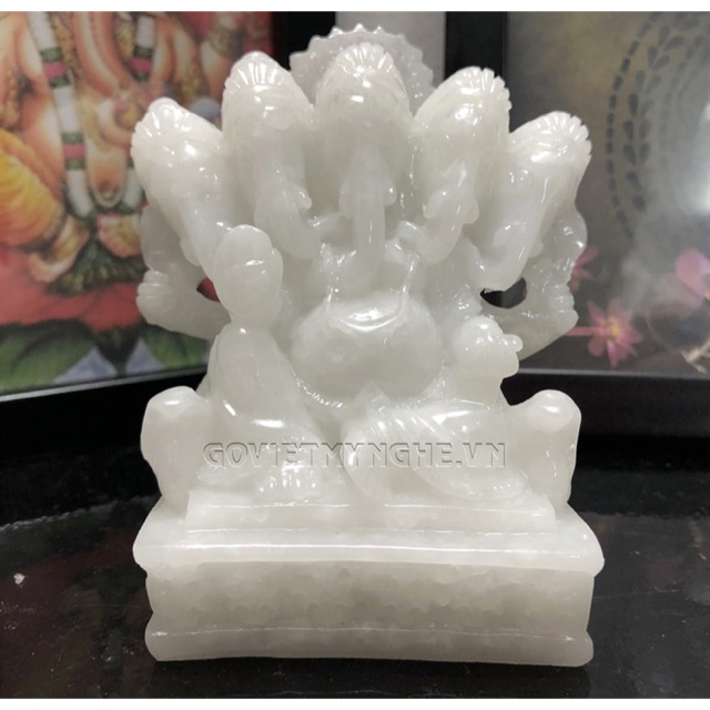 Tượng Đá Thần Voi Ganesha 5 Đầu - Đá Non Nước