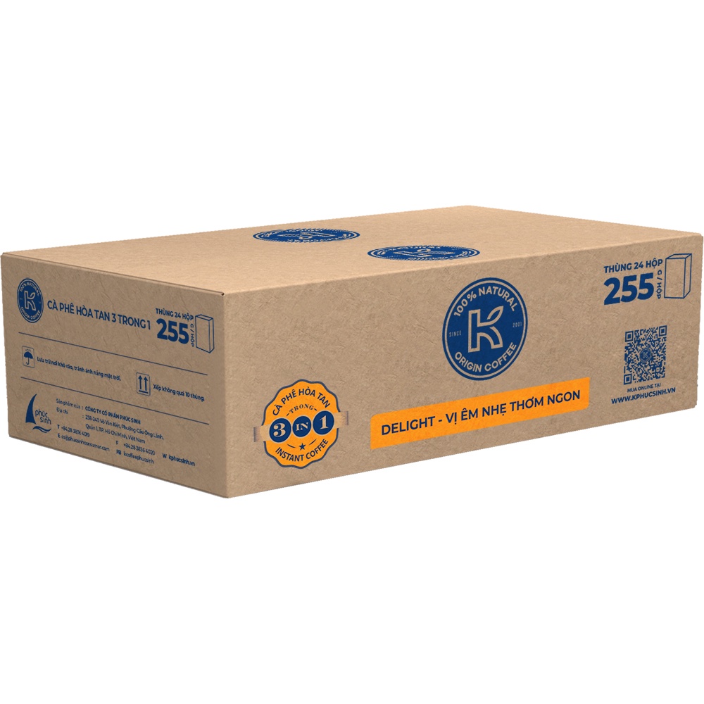 Cà Phê Hòa Tan K Coffee Delight 3in1 255g - Vị tự nhiên