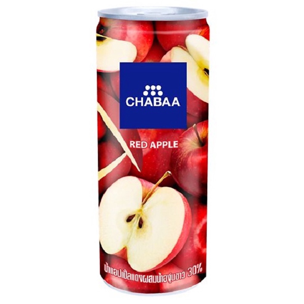 1 lon Nước ép trái cây,táo.xoài.thạch.cam,dừa ChaBaa Thái Lan 230ml/lon