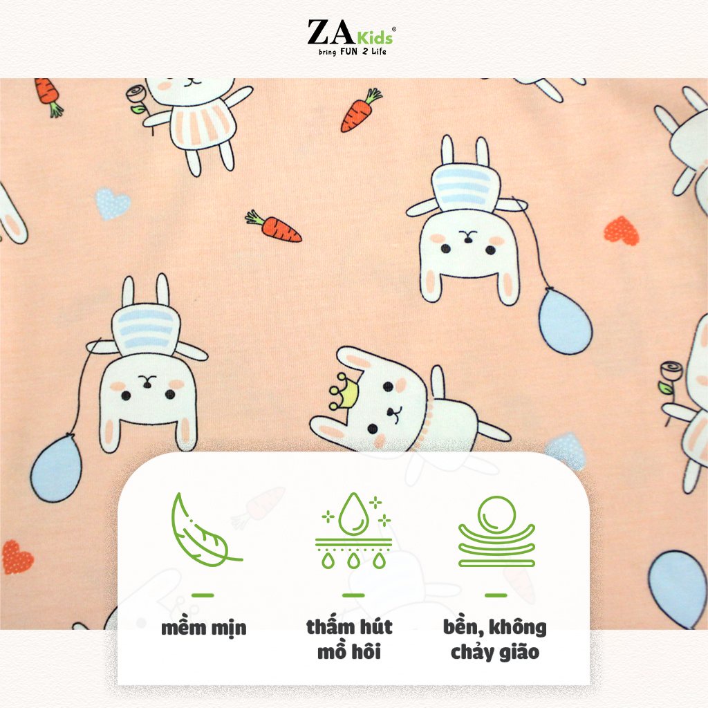 Bộ Quần Áo Thun Tay Ngắn Bé Gái  Za Kids 2022-Z08BG