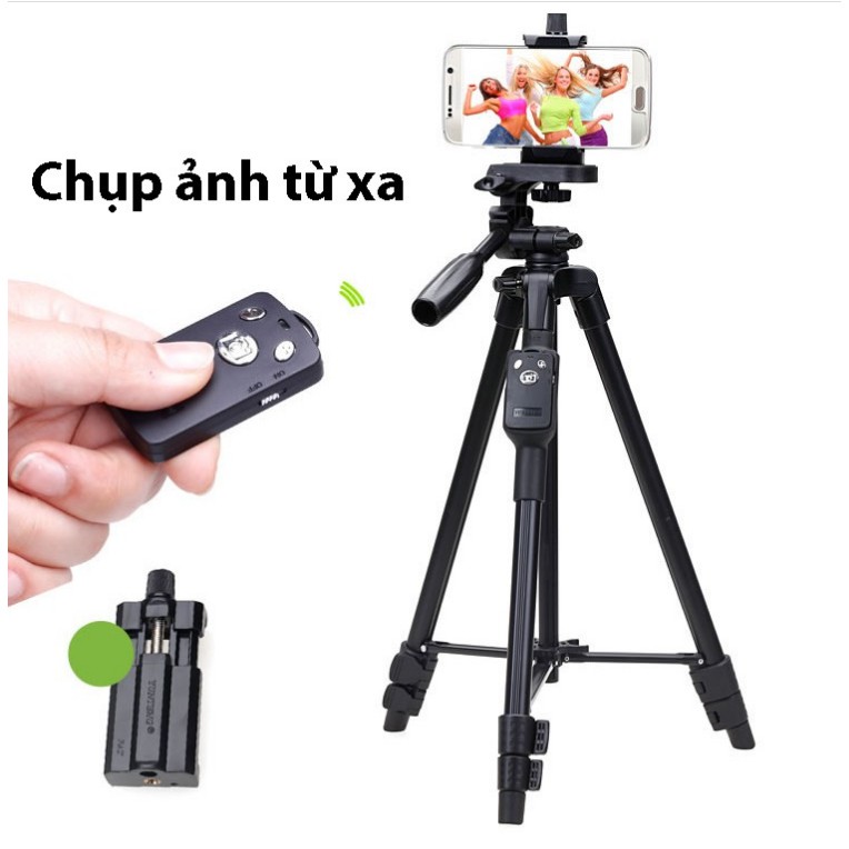 [Mã ELORDER5 giảm 10K đơn 20K] Chân giá đỡ Tripod chuyên nghiệp VCT- 5208 hỗ trợ chụp ảnh kèm Remote bluetooth | BigBuy360 - bigbuy360.vn