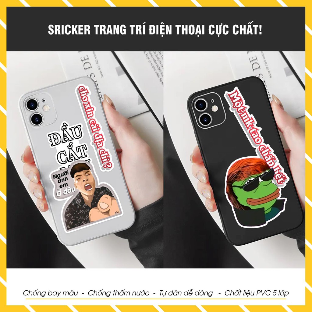 Hình Dán Đầu Cắt Moi - Sticker Meme Đầu Cắt Moi Thiết Kế Theo yêu Cầu Tại Azsticker Set 5 Hình