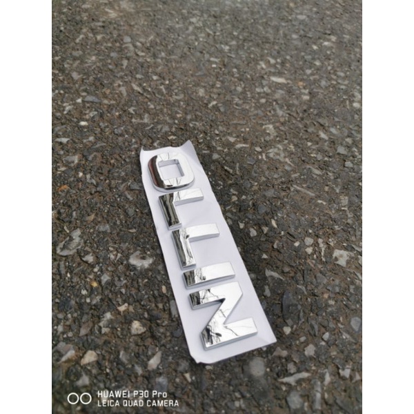 Tem chữ OLLIN , tem chữ mạ inox dán xe Thaco OLLIN.