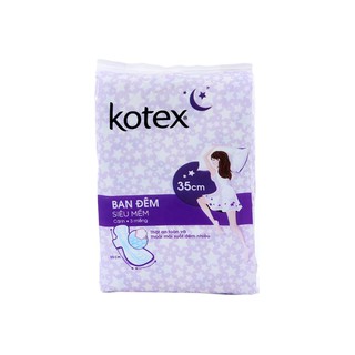 băng vệ sinh Kotex siêu mềm ban đêm 35cm. gói 8 miếng. lốc 8 gói.