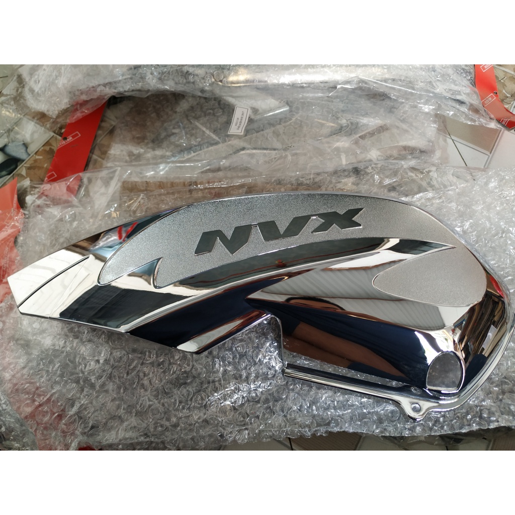Phụ Kiện Ốp Xe Yamaha NVX / Aerox 125, 155 V1 2017, 2018, 2019, 2020 (Combo 3 món Ốp Crom Che pô, Pô E, Két nước)