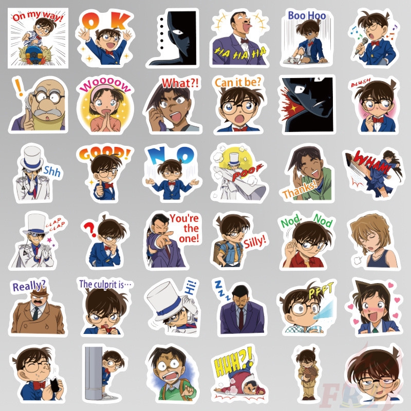 ❉ Detective Conan / Case Closed - Series 01 Anime Giấy và decal dán tường  ❉ 40Pcs/Set DIY Decals Stickers for Diary Scrapbooks