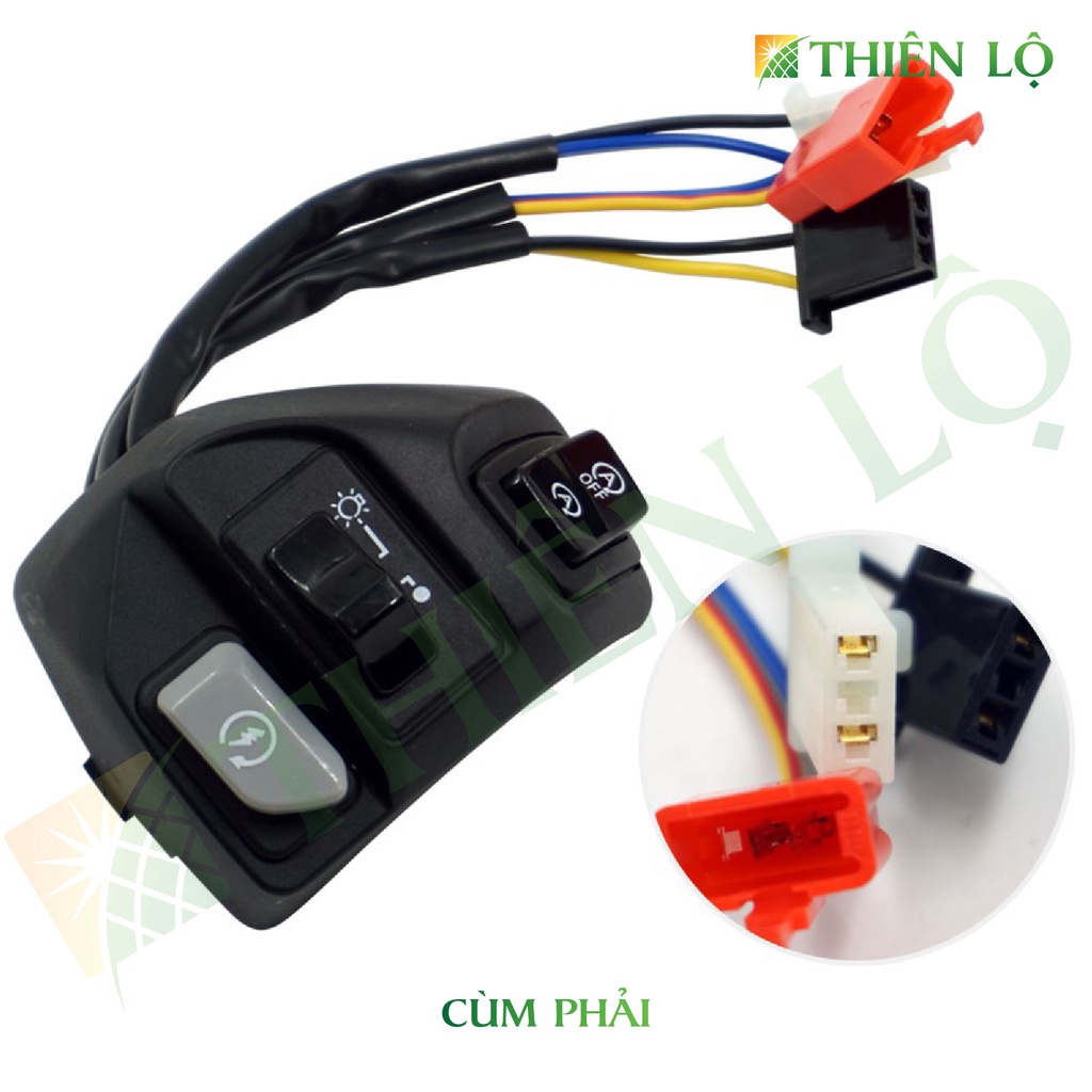 Bộ cùm công tắc Yamaha Trái Phải Hazard Passing FULL chức năng cho NVX NVX 135LC NVX155 AEROX155 Ex135 của Thiên Lộ