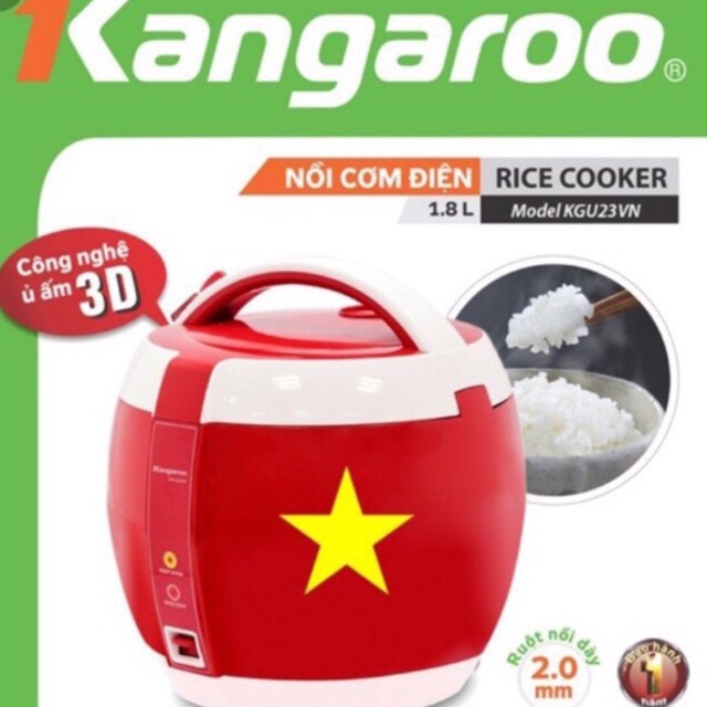 Nồi cơm điện 1L8 Kangaroo Chính hãng