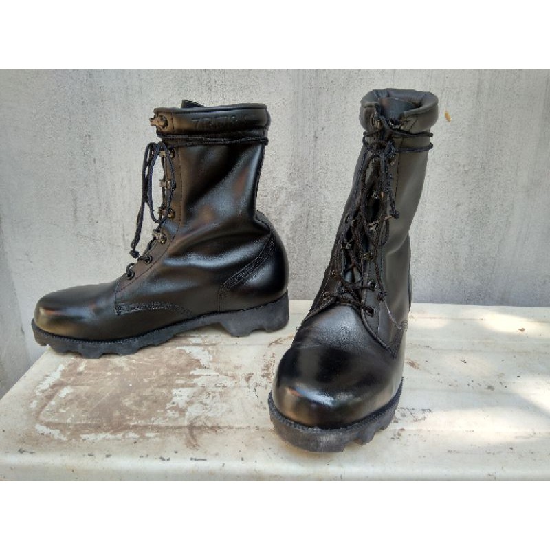 Giày usmc black leather combat boots 10 inch