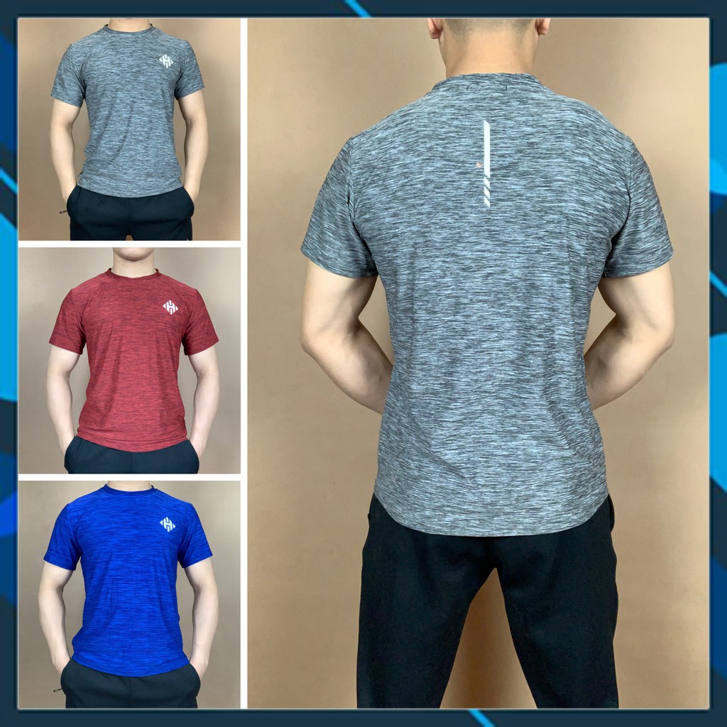 Áo thun nam trơn cổ tròn cộc tay vải thun lạnh co dãn 4 chiều thương hiệu Hsimple áo thể thao tập gym nam áo body
