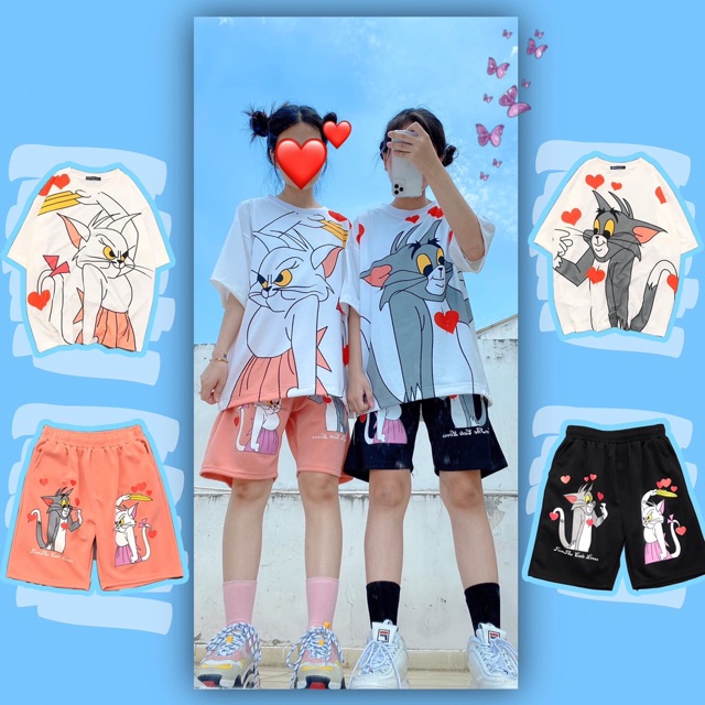 [18 mẫu] Set hoạt Hình Xinh Xắn/Short in+Overtee 3D