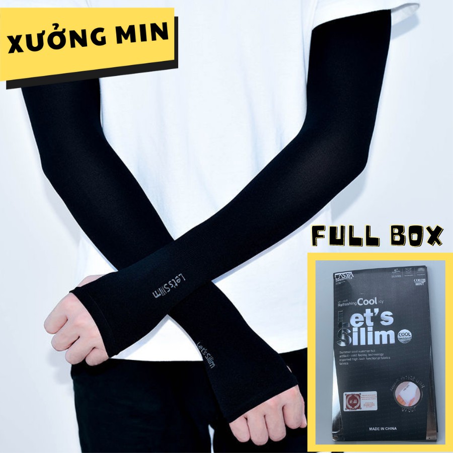 Găng tay chống nắng full box, Tất dài đeo tay nam nữ thể thao XƯỞNG MIN