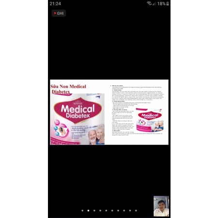 Sữa MIEDICAL DIABETEX cho người bị tiểu đường , tiền tiểu đường , người ăn kiêng