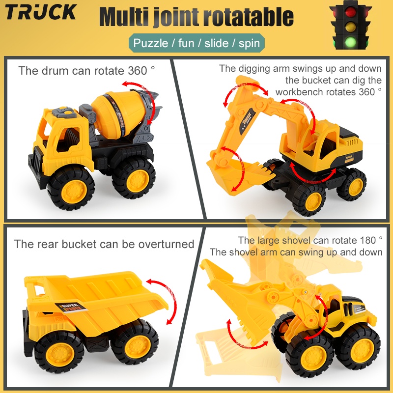 Mô hình đồ chơi xe công trình ZHAN QI TOYS nhiều mẫu tùy chọn cho bé