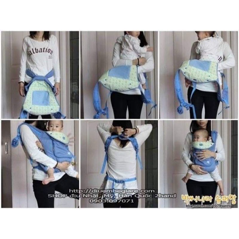 Địu sơ sinh Hàn Quốc 4 tư thế