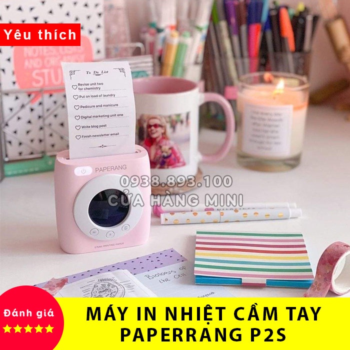 Máy In Nhiệt Cầm Tay Paperang P2S Cực Nhỏ Gọn, Pin 1.000mAh