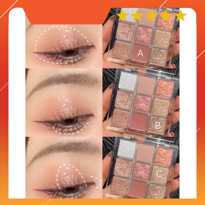 Phấn mắt Dikalu 9 Tone nhũ Bảng phấn mắt 9  ô kim tuyến  Dikalu Coco Venus mã Xuka cosmetic PM09 | BigBuy360 - bigbuy360.vn