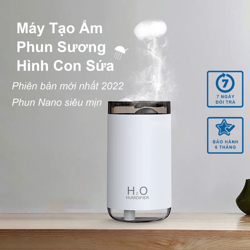 Máy Xông Tinh Dầu, Máy Phun Sương Khuếch Tán Tinh Dầu Ôtô, Đèn Ngủ Tạo Ẩm, Dung Tích 250ml