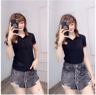 Áo thun thái cổ bẻ