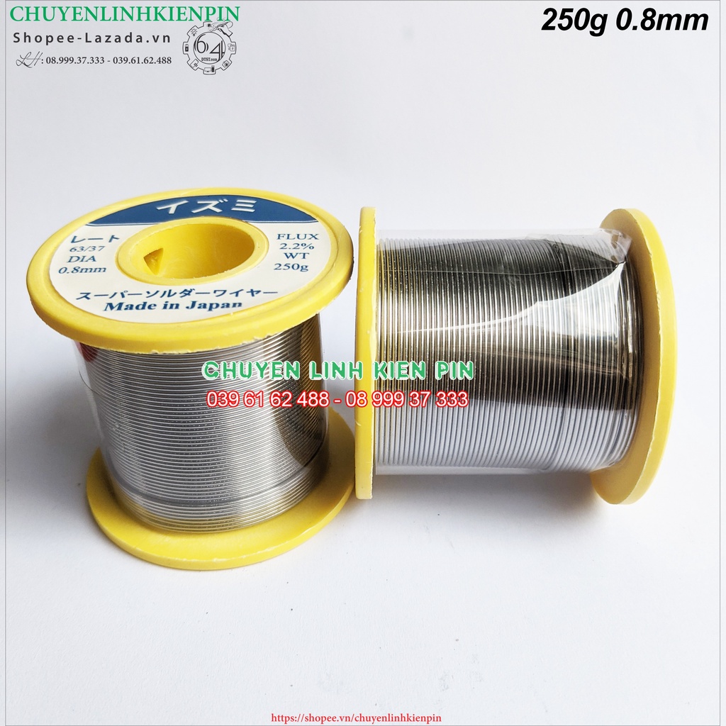 Thiếc hàn / Chì hàn cuộn vàng 250 gram, lửa nhẹ, mối hàn sáng bóng bao đẹp ( BL64_132 )