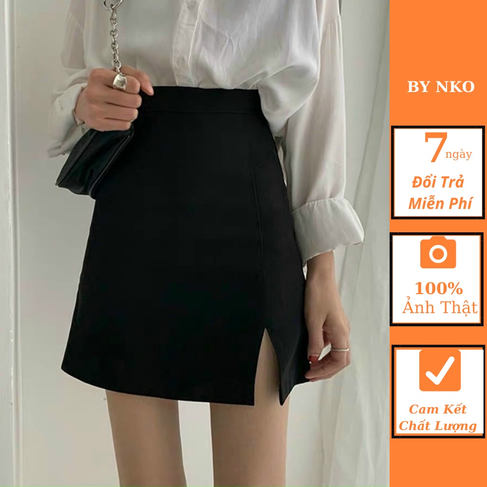 Chân Váy Công Sở BY NKO Lưng Cao Xẻ Tà,Chân Váy Ngắn Phong Cách Hàn Quốc Trẻ Trung | BigBuy360 - bigbuy360.vn