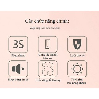 Máy sưởi mini hình con gấu