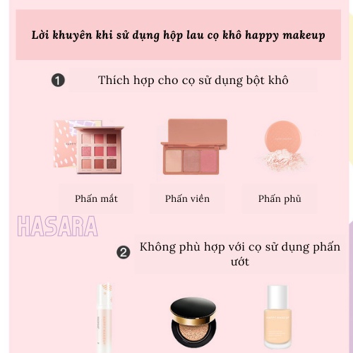 Dụng cụ vệ sinh cọ trang điểm, miếng rửa cọ, lau khô cọHappy makeup H003 - Hasara