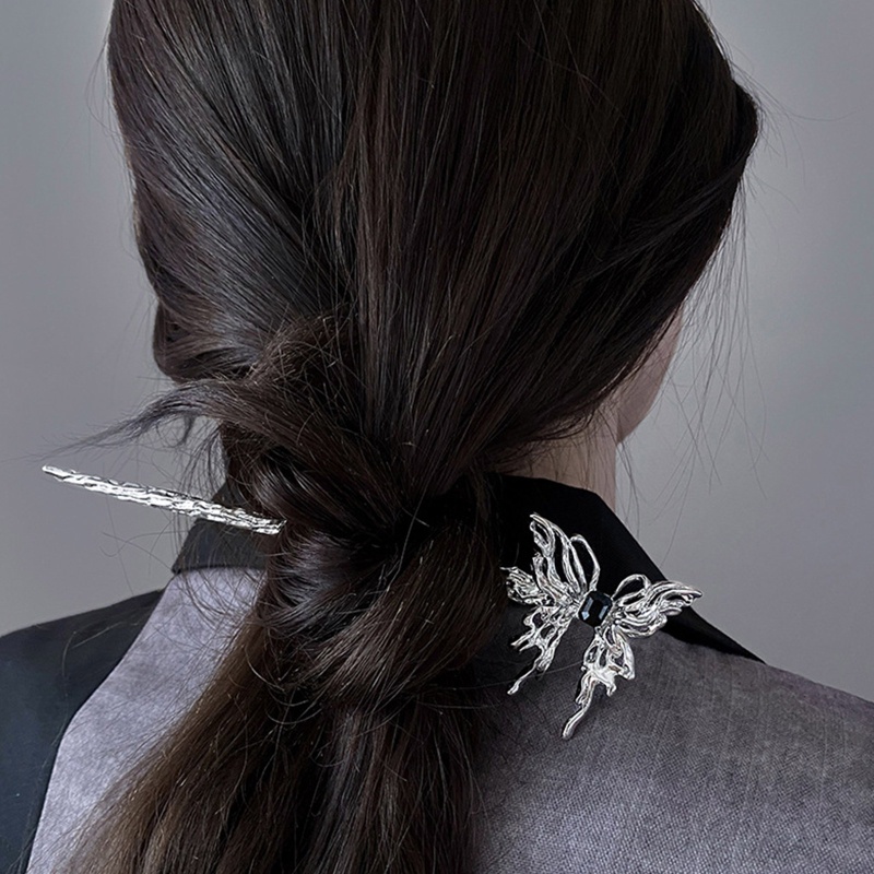 Trâm Cài Tóc Hình Bướm Bằng Kim Loại Phong Cách Trung Hoa Cổ Điển Dành Cho Nữ