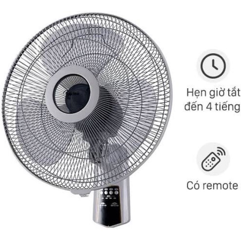 Remot (ND)quạt treo tường Midea FW40-7JR (màu trắng kem)