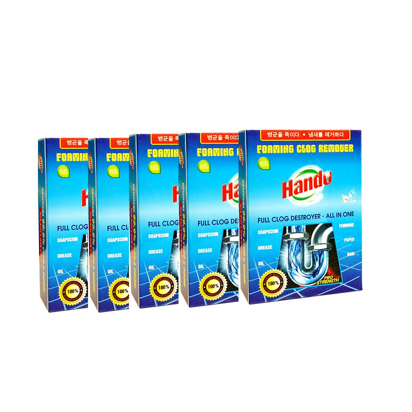 Combo 5 Bột thông tắc cống, hầm cầu 100g xuất khẩu Hando