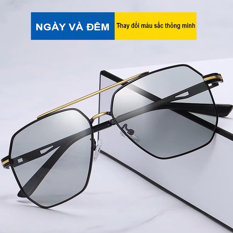 Kính Mắt nam M031 lái xe du lịch câu cá ngoài trời kính râm phân cực đặc biệt thay đổi màu gọng thép