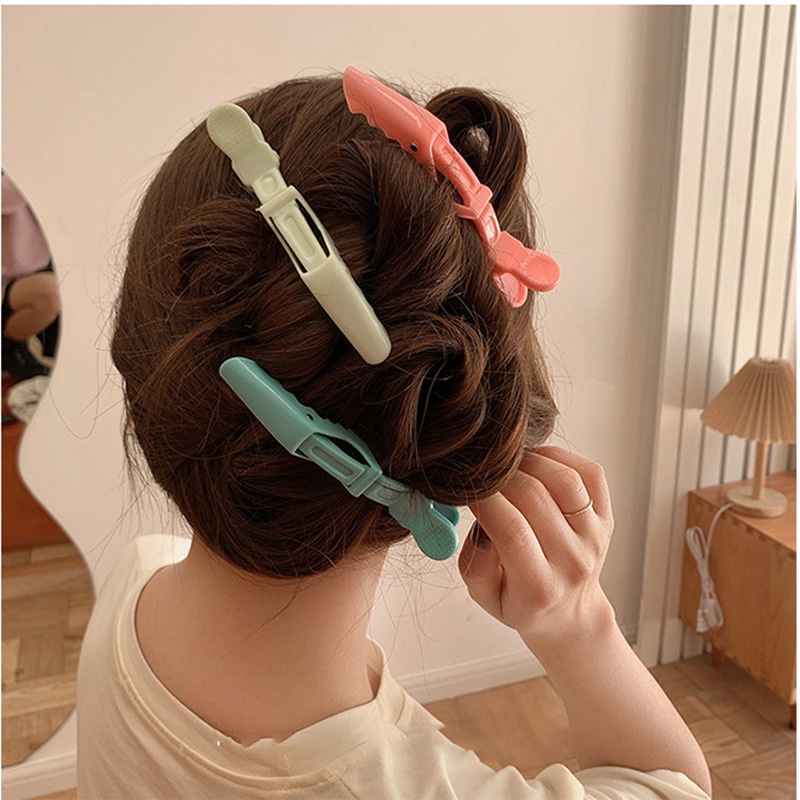 2 miếng Kẹp Tóc Trang Điểm Thời Trang Hàn Quốc Không Để Lại Dấu Vết