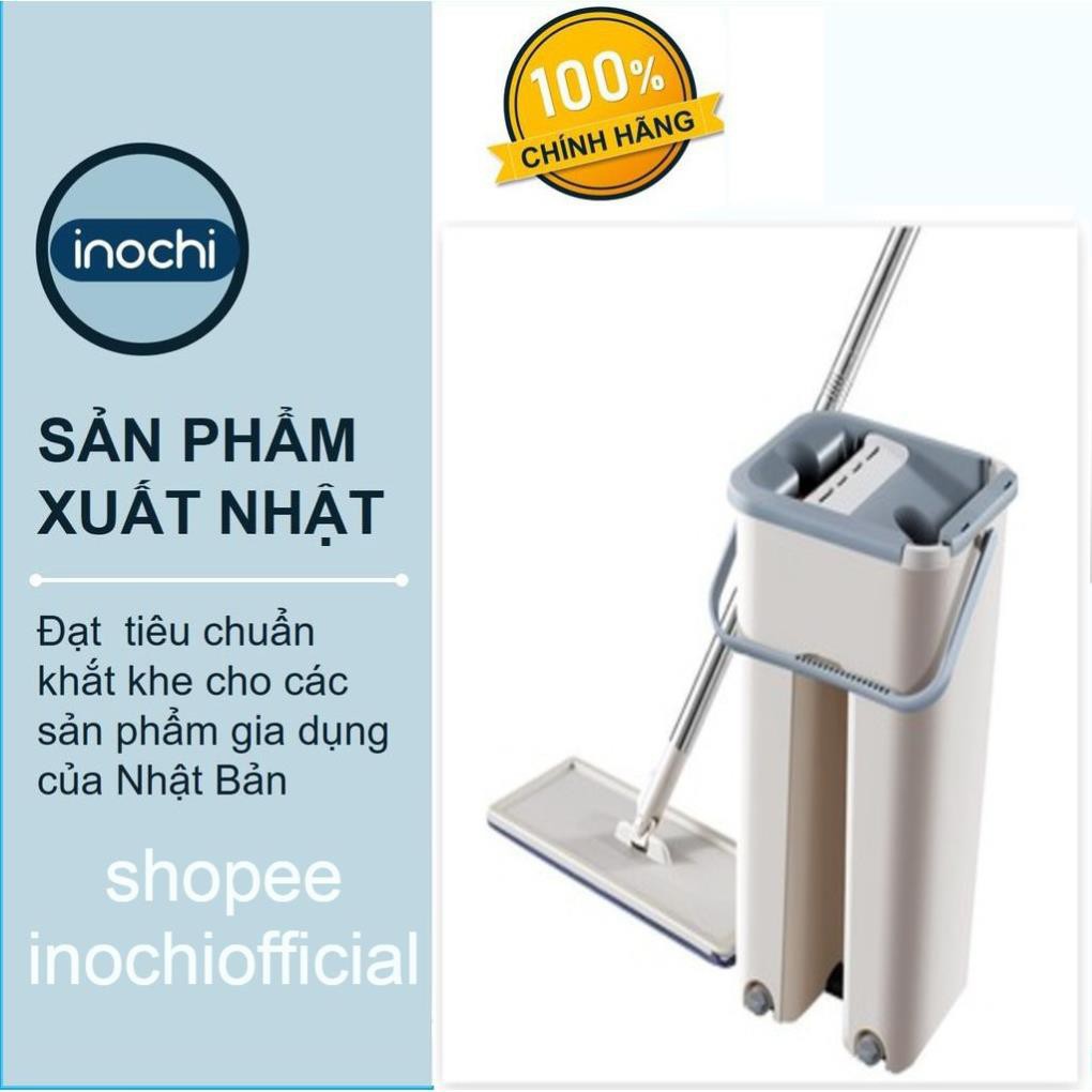 Bộ cây lau nhà thông minh kèm thùng vắt 2 ngăn Inochi BH-M900 (Size Trung)