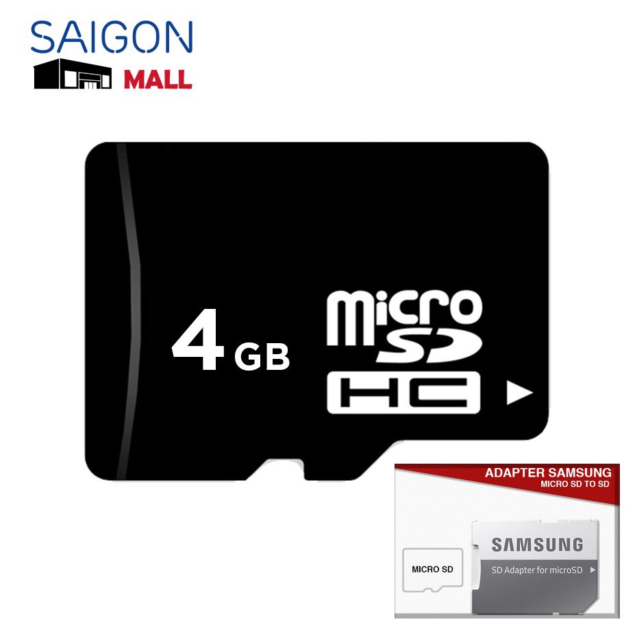 Thẻ nhớ 4Gb microSDHC OEM tặng Adapter Samsung - Bảo hành 1 năm | BigBuy360 - bigbuy360.vn