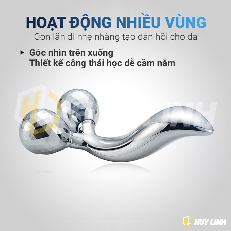 Dụng cụ cây lăn mặt Massage 3D Hàn Quốc - Massage cầm tay 3D Roller xoay 360 độ XC206