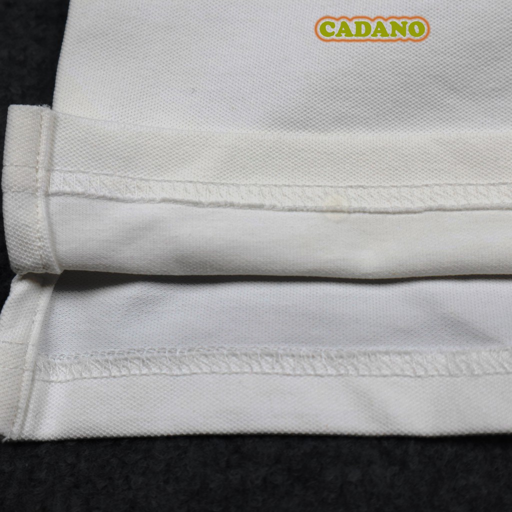 Áo polo nam, thương hiệu CADANO, thêu họa tiết, vải cotton co giãn màu trắng trẻ trung,  dòng Cao Cấp CAD001 | BigBuy360 - bigbuy360.vn