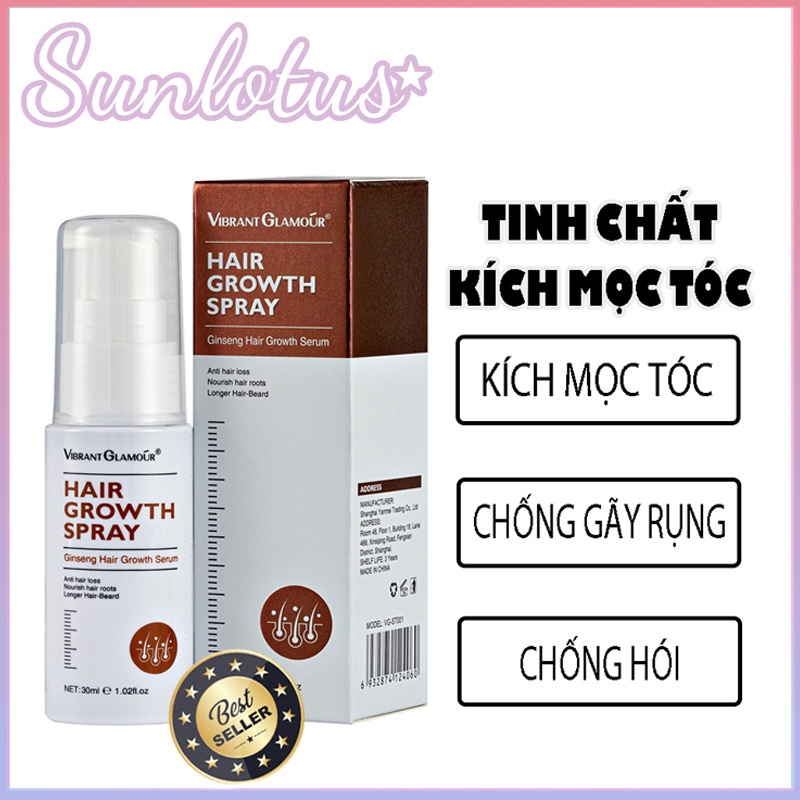 Tinh chất mọc tóc/ Serum VIBRANT GLAMOUR phục hồi & nuôi dưỡng tóc hư tổn kích thích mọc tóc dạng xịt 30ml