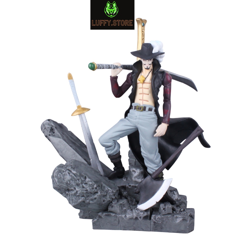 Mô hình one piece Luffy Store mihaw thất vũ hải cao 16 cm, mô hình nhân vật mắt diều hâu anime vua hải tặc