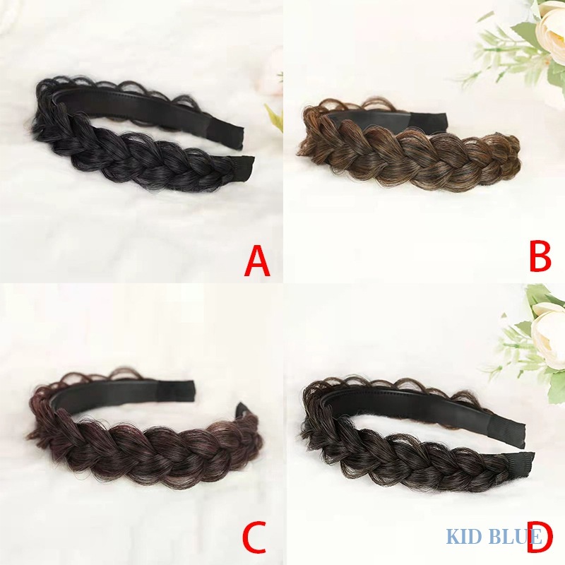 Băng Đô Kiểu Tóc Giả Thắt Bím Hình Xương Cá Dễ Thương Cho Nữ