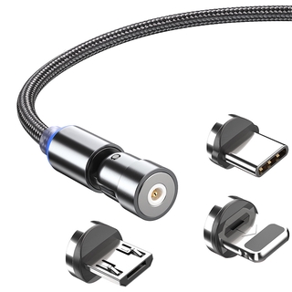 Dây Cáp Sạc 540o Micro Usb Type C Có Nam Châm Dành Cho Samsung Iphone