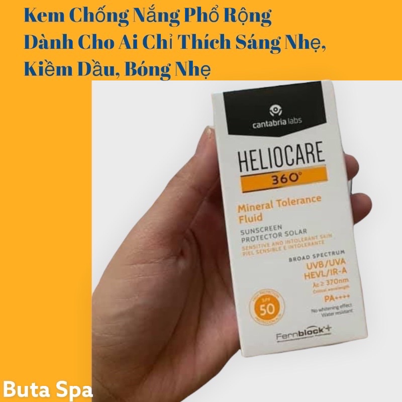 Kem chống nắng Heliocare Mineral Tolerance Fluid SPF50+50ml