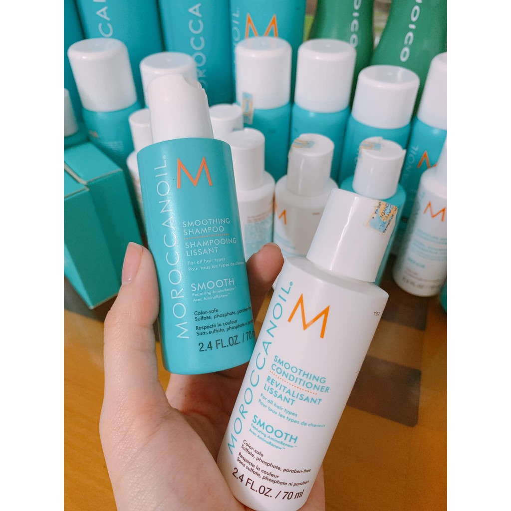 DẦU GỘI XẢ MOROCCANOIL 70ML*2 (các dòng dưỡng ẩm, phục hồi, tạo phồng, siêu mượt)