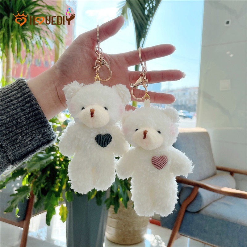 Móc Khóa Thỏ / Gấu Bông Mini Mềm Mại Đáng Yêu