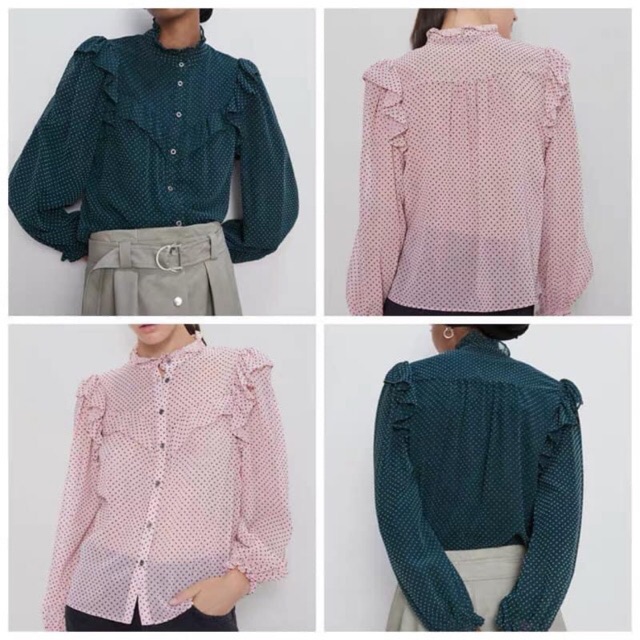 Áo sơ mi chấm bi Zara