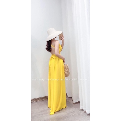 ĐẦM MAXI VOAN LƯNG CỘT DÂY ĐI BIỂN THẢ DÁNG SEXY SIU XINH PU HHP THỜI TRANG