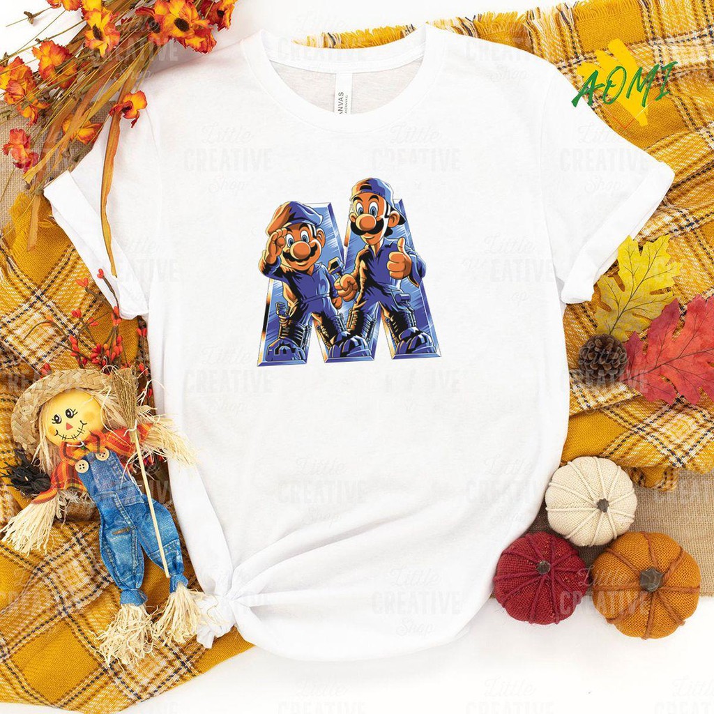 ÁO THUN UNISEX AOMI ĐẶC BIỆT MARIO WORKER FIX M TAY NGẮN TAY LỠ NAM NỮ AOMIVN THỜI TRANG