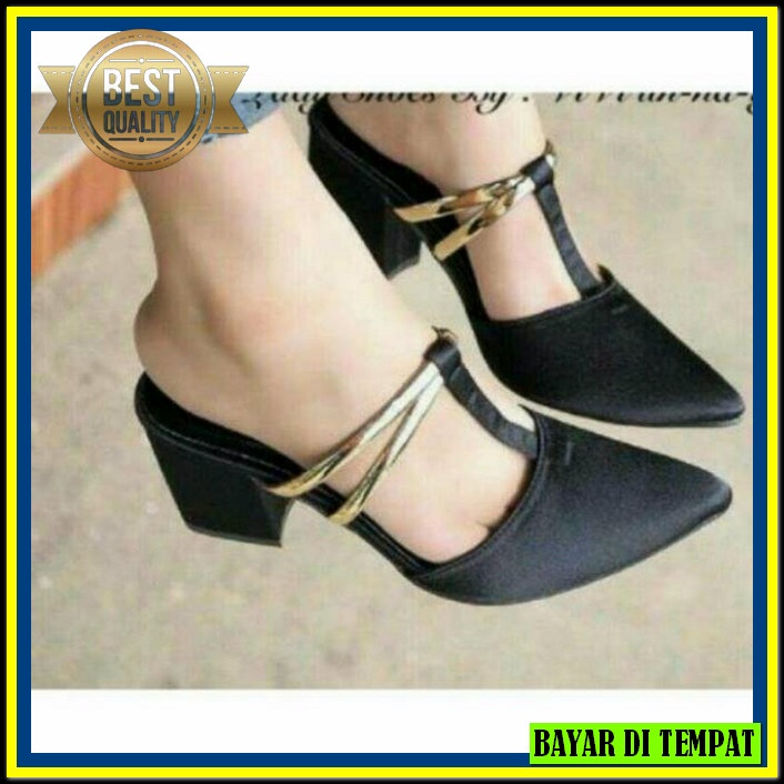 Giày Sandal Cao Gót Bện Dây Tofu J01 - Màu Đen Cho Tuổi Teen Thư Giãn Hils Dd308 Qs J01