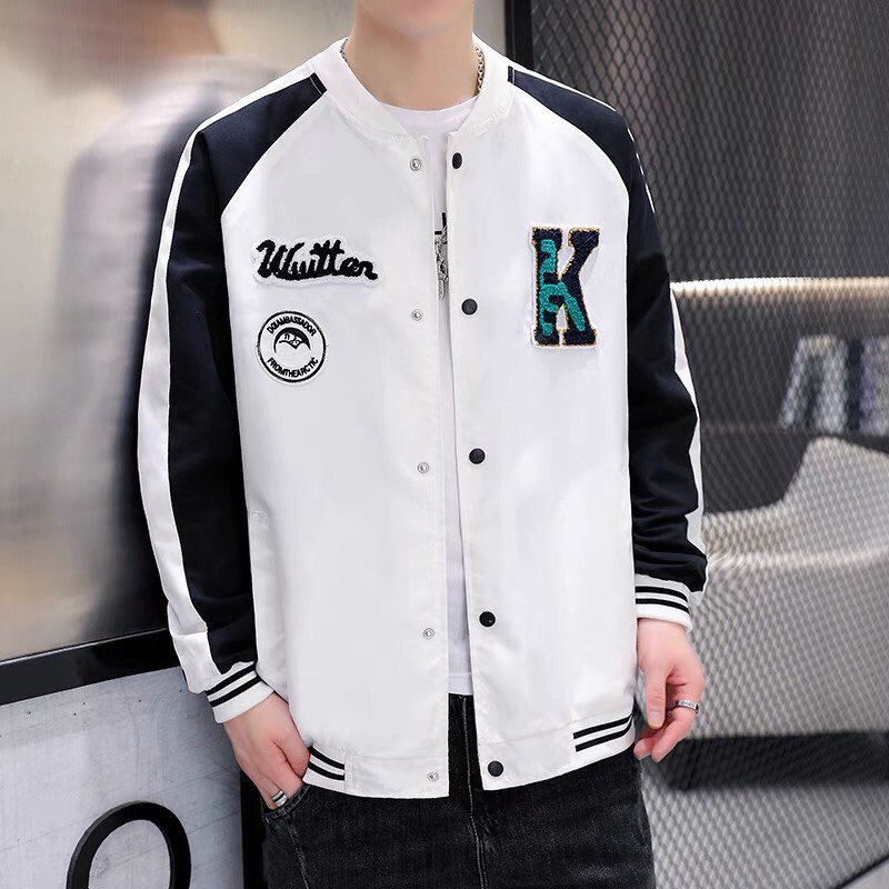 ÁO KHOÁC NỈ BOMBER CHỮ K NÚT BẤM HOTTREND MỚI NHẤT HIỆN NAY LANA FASHION
